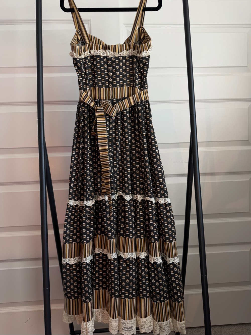 Gunne Sax 1970s Vintage Boho Midi Dress - Picture 3 of 7